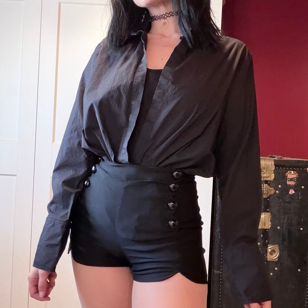 black collared dress shirt one piece